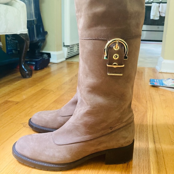 Salvatore Ferragamo Calf Suede shearling boots size 7.5 - Picture 6 of 12